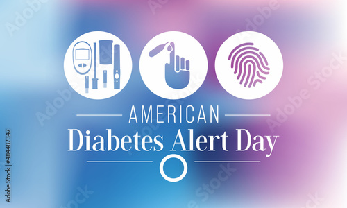American Diabetes Alert day is observed every year in March, is a one-day wake-up call that focuses on the seriousness of diabetes and the importance of understanding risk. Vector illustration