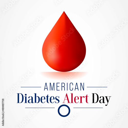 American Diabetes Alert day is observed every year in March, is a one-day wake-up call that focuses on the seriousness of diabetes and the importance of understanding risk. Vector illustration