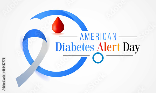 American Diabetes Alert day is observed every year in March, is a one-day wake-up call that focuses on the seriousness of diabetes and the importance of understanding risk. Vector illustration