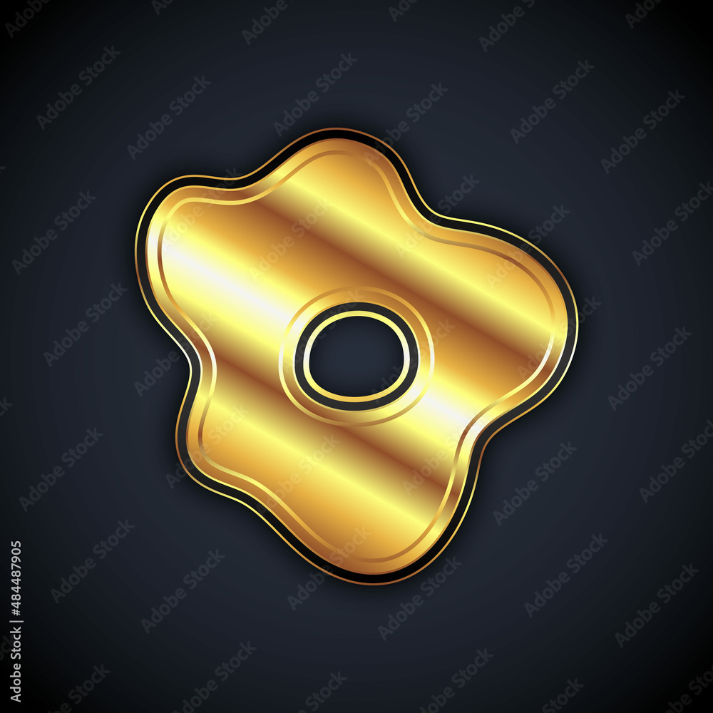 Gold Scrambled eggs icon isolated on black background. Home cooked food, fried egg, healthy breakfast, omelet icon. Vector Gold Scrambled eggs icon isolated on black background. Home cooked food, fried egg, healthy breakfast, omelet icon. Vector