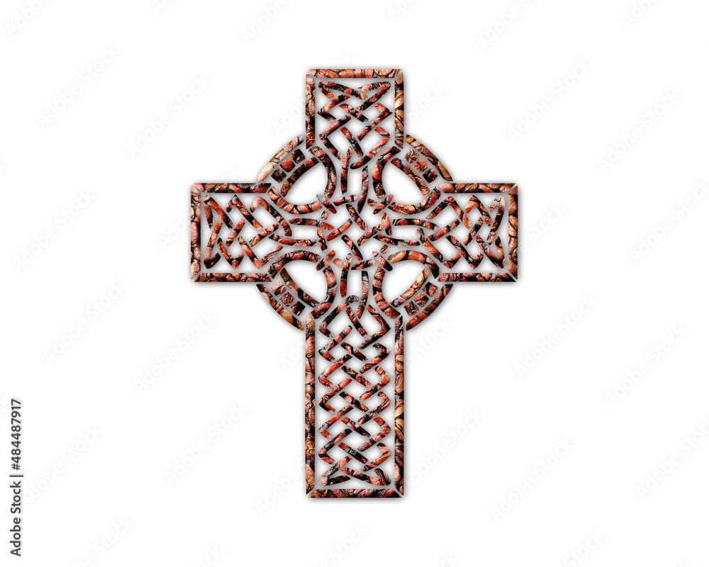 Christian Church Cross Coffee Beans Icon Logo Symbol illustration