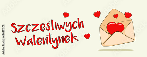 Szczęśliwych Walentynek. Wektor.	