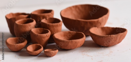 pinched terracotta bowls