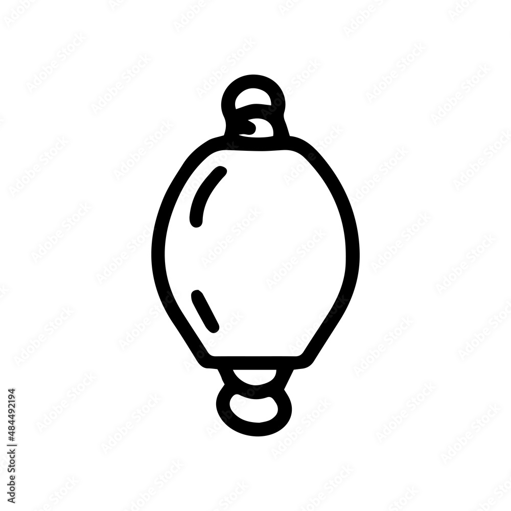 Obraz premium fishing sinker line vector doodle simple icon