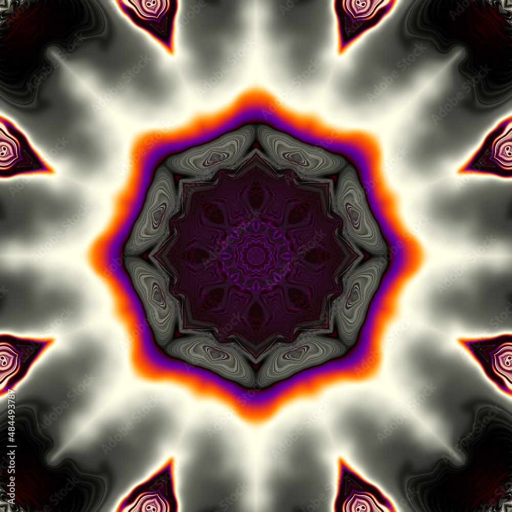 Fototapeta premium Esoteric yoga abstract background.