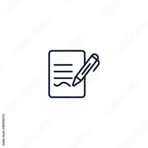 Contract icons symbol vector elements for infographic web