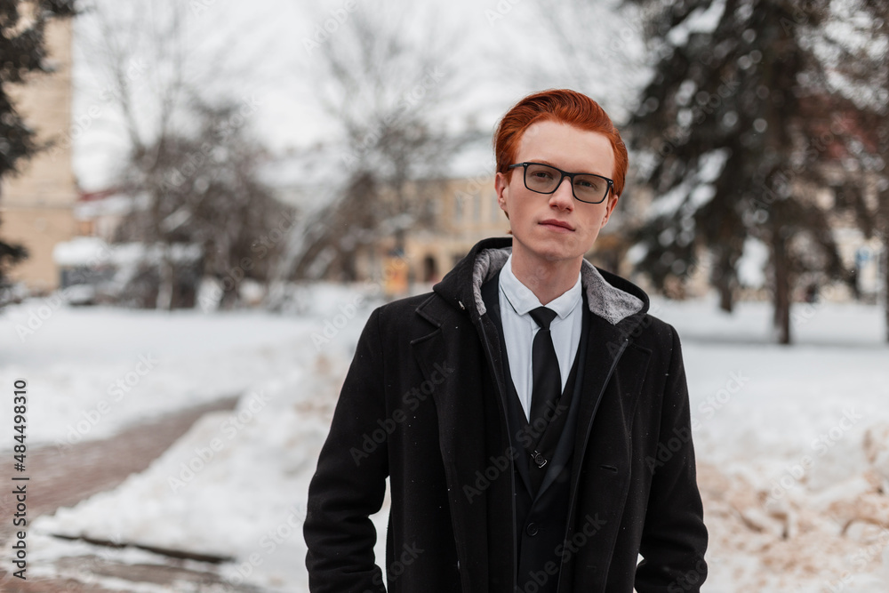 mens redhead winter coat