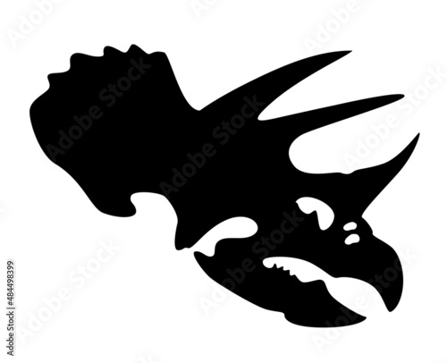 herbivorous dinosaur skull vector