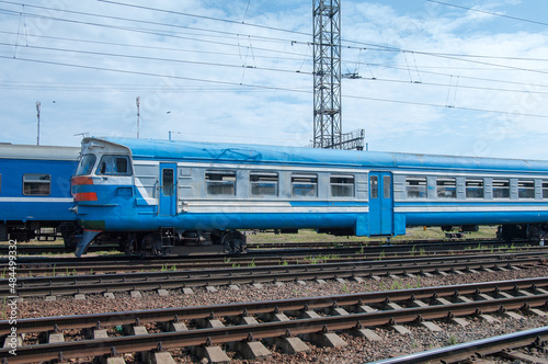 Diesel train MDP-007 at Brest-Cental station of Belarusian Railway, Brest, Belarus, July 18, 2014