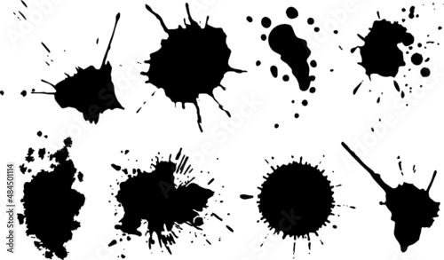 Set Of Ink Stains Silhouettes Set Of Ink Stains SVG EPS PNG photo