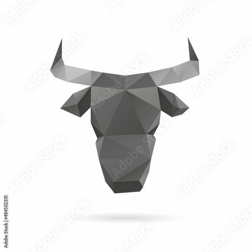 Bull abstract isolated on a white backgrounds, vector illustration
