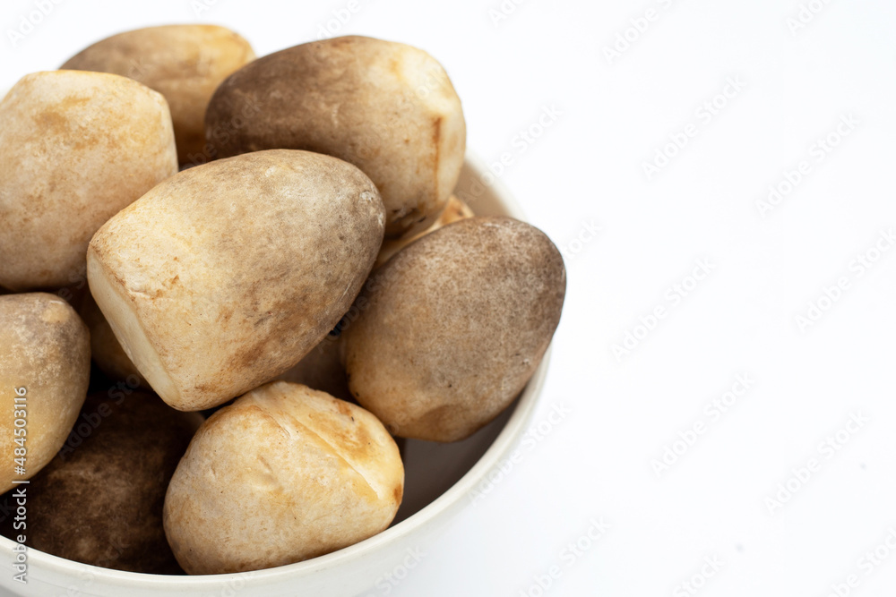 Straw mushroom on white background. Straw mushroom on white background.