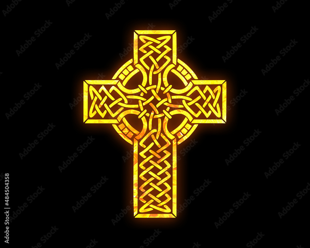 Christian Church Cross fires Flames Icon Logo Symbol illustration