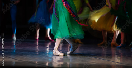 La Esmeralda ballet. Closeup of dancing legs. © Ruslan