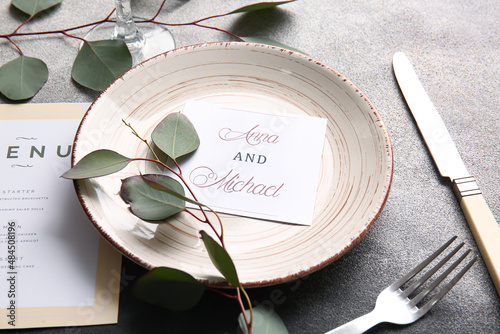 Beautiful table setting wit...