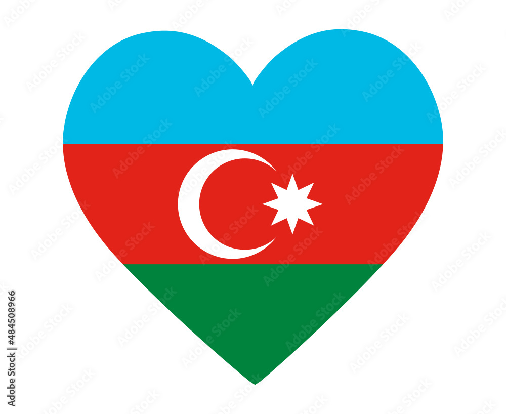 Azerbaijan Flag National Europe Emblem Heart Icon Vector Illustration Abstract Design Element Azerbaijan Flag National Europe Emblem Heart Icon Vector Illustration Abstract Design Element