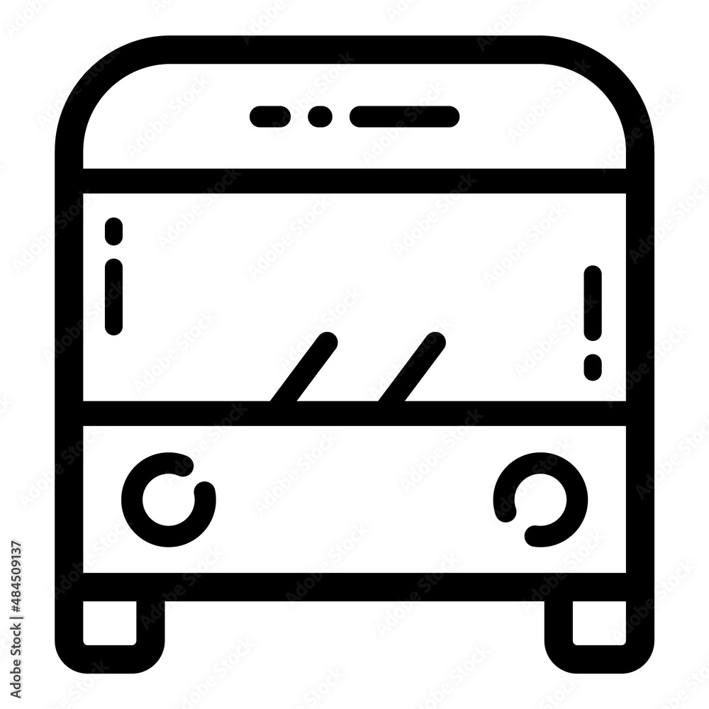 Bus Flat Icon Isolated On White Background Bus Flat Icon Isolated On White Background