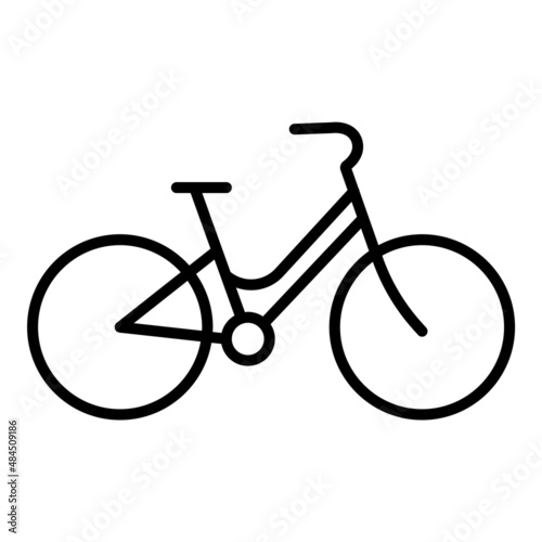 Bicycle Sport Flat Icon Isolated On White Background