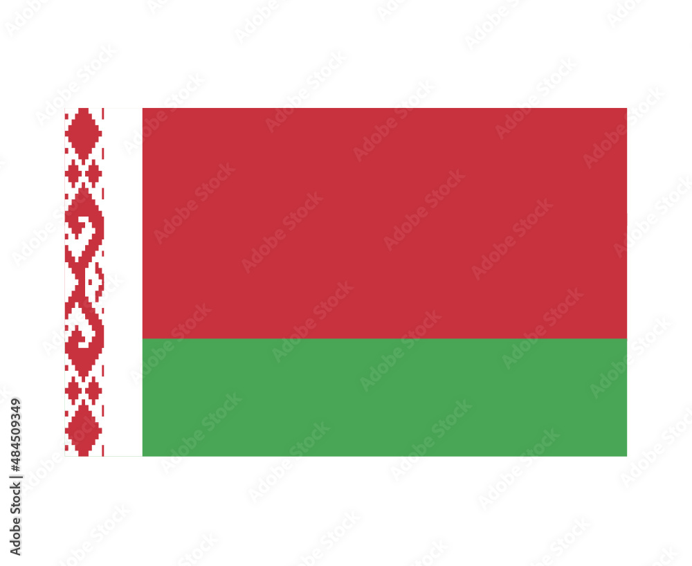 Obraz premium Belarus Flag National Europe Emblem Ribbon Icon Vector Illustration Abstract Design Element