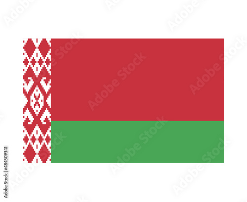 Belarus Flag National Europe Emblem Ribbon Icon Vector Illustration Abstract Design Element