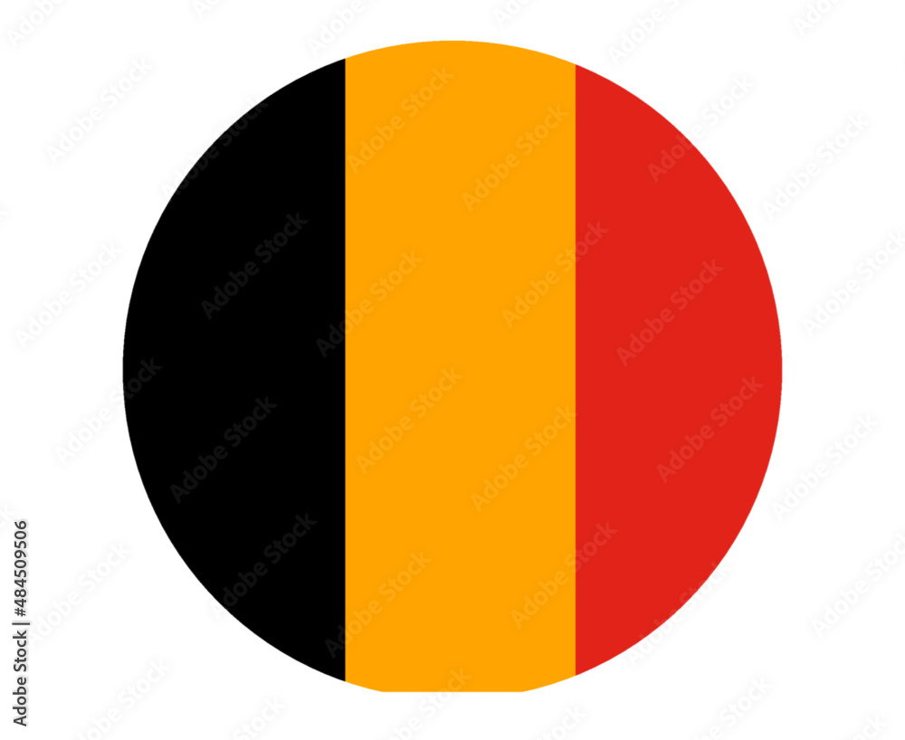 Belgium Flag National Europe Emblem Heart Icon Vector Illustration Abstract Design Element