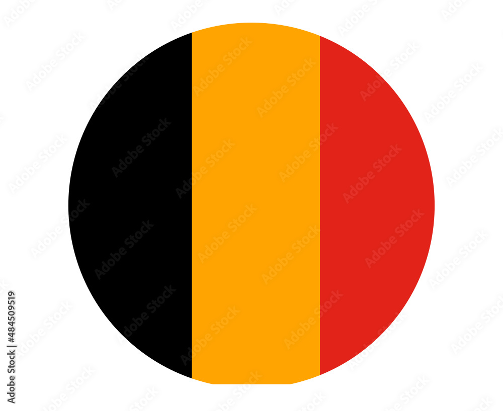 Fototapeta premium Belgium Flag National Europe Emblem Heart Icon Vector Illustration Abstract Design Element