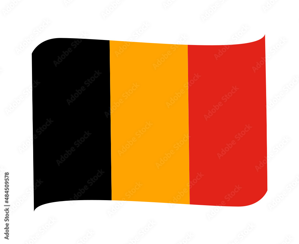Fototapeta premium Belgium Flag National Europe Emblem Ribbon Icon Vector Illustration Abstract Design Element