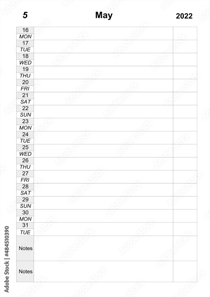 Calendar planner for may 2022. Schedule for month. work organizer Calendar planner for may 2022. Schedule for month. work organizer