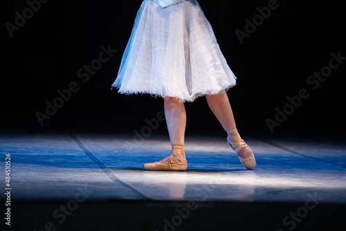 La Esmeralda ballet. Closeup of dancing legs.