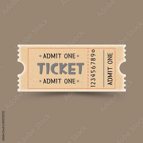 Retro paper ticket