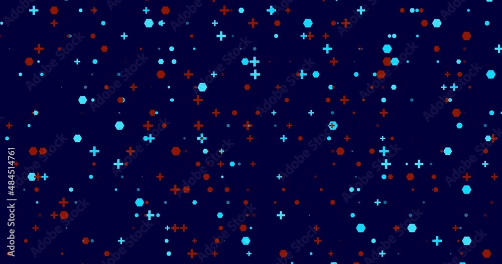 Colorful geometric background animation blinking