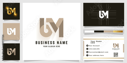 Letter bM or GM monogram logo