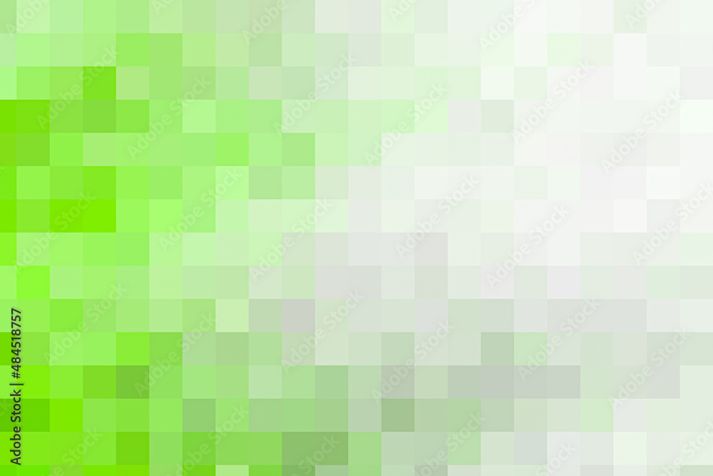 Pixelated gradient white and green wallpaper