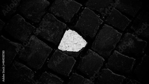 black and white stones