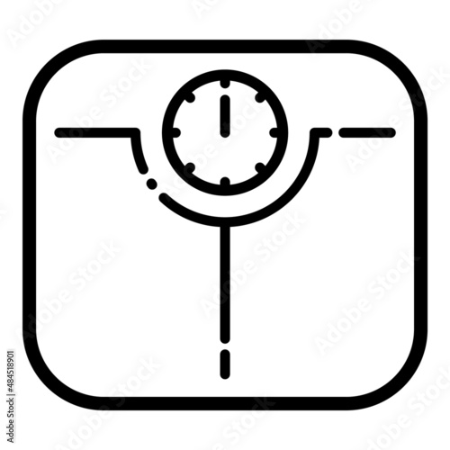 Body Scales Flat Icon Isolated On White Background