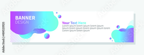 Liquid abstract banner design. Fluid Vector shaped background. Modern Graphic Template Banner pattern for social media and web sites