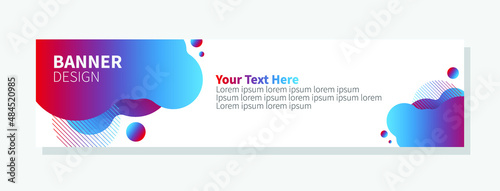 Liquid abstract banner design. Fluid Vector shaped background. Modern Graphic Template Banner pattern for social media and web sites