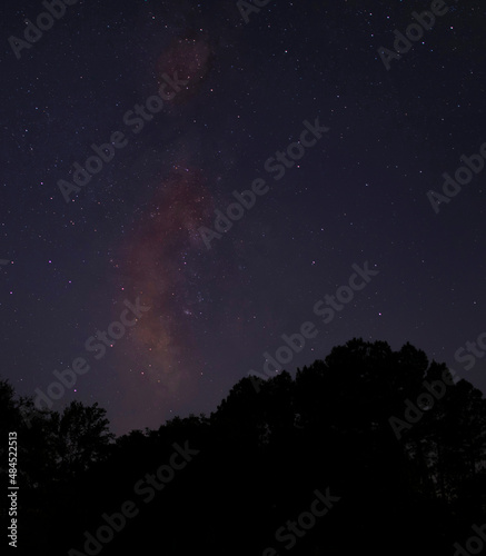 Bright starry night with the Milky Way
