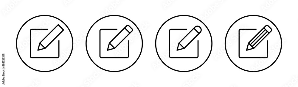 Edit icons set. edit document sign and symbol. edit text icon. pencil. sign up Edit icons set. edit document sign and symbol. edit text icon. pencil. sign up