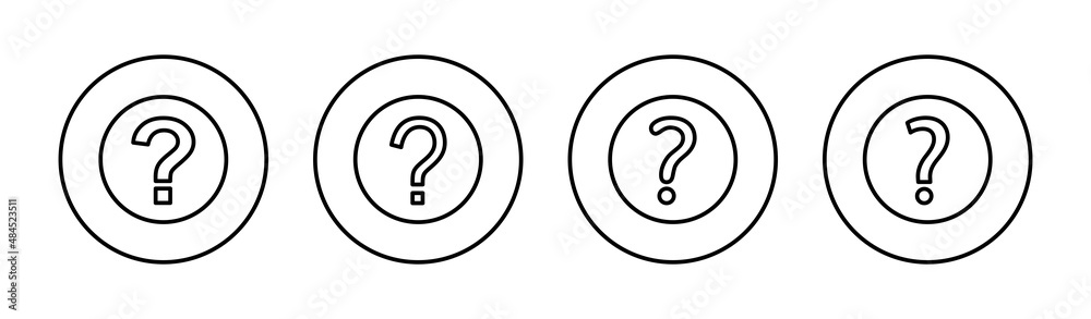 Question icons set. question mark sign and symbol