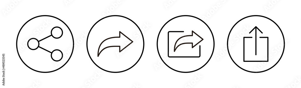 Share icons set. Sharing sign and symbol Share icons set. Sharing sign and symbol