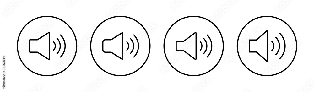 Speaker icons set. volume sign and symbol. loudspeaker icon. sound symbol Speaker icons set. volume sign and symbol. loudspeaker icon. sound symbol