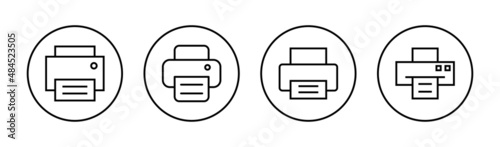 Print icons set. printer sign and symbol