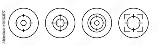Target icons set. goal icon vector. target marketing sign and symbol