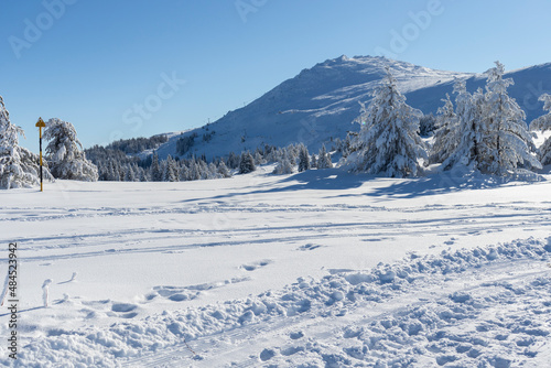 Aerial Winter view of Vitosha Mountain, Bulgaria