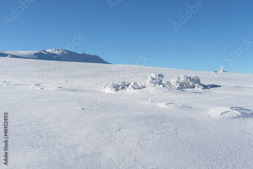 Aerial Winter view of Vitosha Mountain, Bulgaria