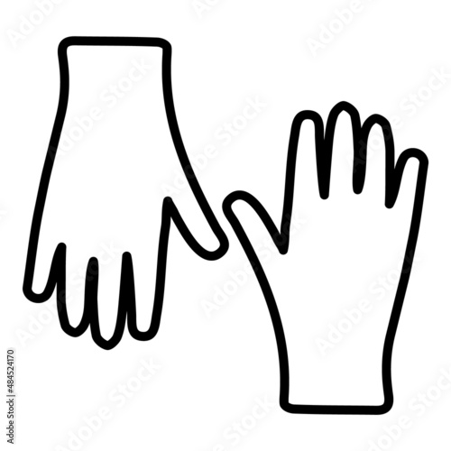 Gloves Flat Icon Isolated On White Background