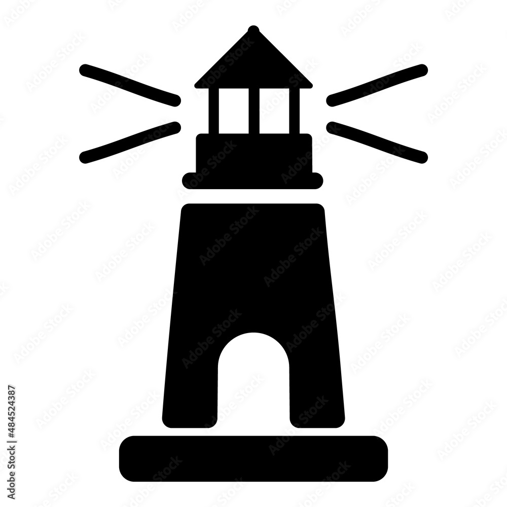Lighthouse Flat Icon Isolated On White Background Lighthouse Flat Icon Isolated On White Background