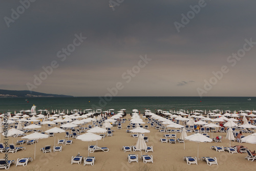 Sunny Beach, Bulgaria. Sunny beach resort before the storm. Bad weather sunny holidays © PaulSat