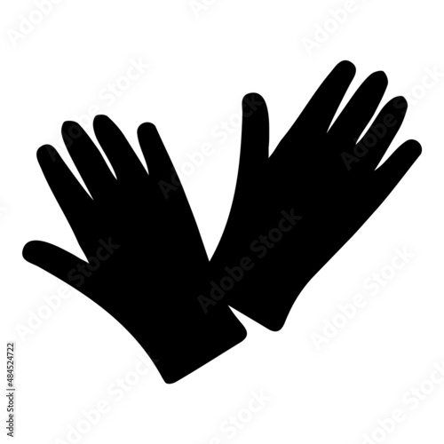 Gloves Flat Icon Isolated On White Background